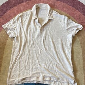 Bonobos Linen Cream Polo Shirt Classic Casual Style